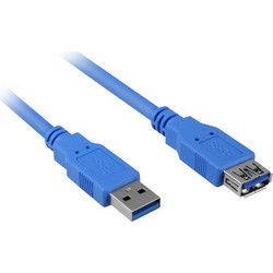 Sharkoon Καλώδιο USB-A Male 3.0 to USB-A Female 3m Blue 4044951010899