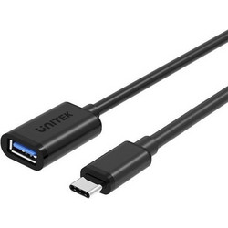 Unitek Y-C476BK Καλώδιο USB-A Female 3.2 to USB-C Male 0.2m Black