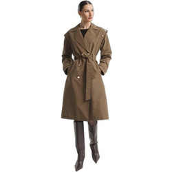 Fibes Fashion Γυναικεία Καπαρντίνα Υφασμάτινη Μπλε 01-6293