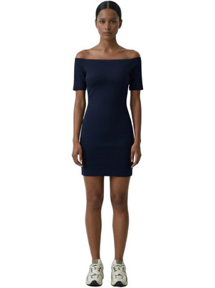 Helmi Mini Καθημερινό Φόρεμα Μεταξωτό Navy Μπλε 58-05-110