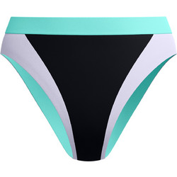 Speedo Colorblock Ψηλόμεσο Αθλητικό Bikini Slip Μαύρο Λευκό Τιρκουάζ 8-00480500334