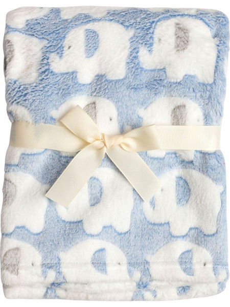Funky Elephant Κουβέρτα Αγκαλιάς Fleece 80x100 Γαλάζια