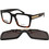 Dsquared2 D20220/C WR7/LA Ανδρικός Σκελετός Γυαλιών Οράσεως με Clip-On Κοκάλινος Καφέ