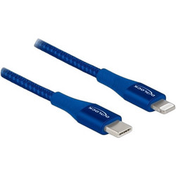 DeLOCK 85416 Braided USB-C to Lightning Cable 1m Blue