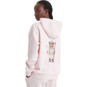 Guess Fabrizia Γυναικείο Φούτερ Oversized με Κουκούλα & Τσέπες Ροζ V6BQ17K6354-A60W