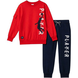 Funky Παιδικό Σετ Φόρμας Κόκκινο Navy Μπλε 227-117147-2