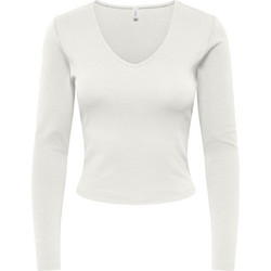 Only Γυναικείο Χειμερινό Crop Top Βαμβακερό Λευκό 15386480