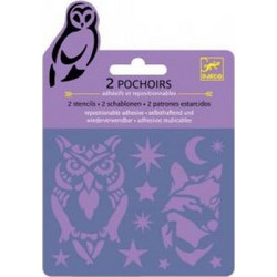Djeco Στένσιλ Σχέδια Owl 2τμχ DJ09742