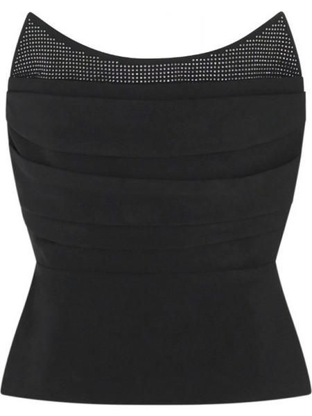 Richmond Γυναικείο Χειμερινό Crop Top με Στρας Μαύρο UWA26290TO