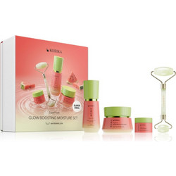 Korika SuperFruits Dewy Moisture Serum 30ml + Moisture Glow Cream 50ml + Melonade Lip Mask 10ml + Tools Face Roller Green Jade Stone