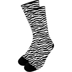 NODO Zebra Vibes Ανδρικές Κάλτσες Ψηλές με Σχέδια Μαύρες PR10092