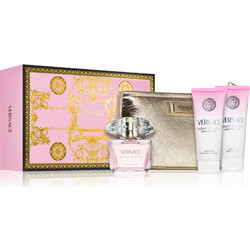 Versace Bright Crystal Eau de Toilette 90ml + Body Lotion 100ml + Shower Gel 100ml + Gold Cosmetic Bag