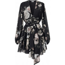 Toi & Moi Mini Φόρεμα για Γάμο / Βάπτιση Floral Μαύρο 50-7000-226
