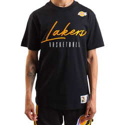 Mitchell & Ness Training Day Premium SS Tee Vintage Logo Ανδρικό Αθλητικό T-Shirt Μαύρο FC9288-LALPURP