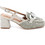 B-Nice Γόβες Slingback με Χοντρό Χαμηλό Τακούνι Γκρι 1511-1