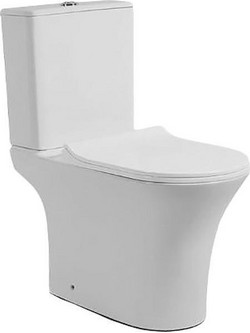 Gloria Dora U Καπάκι Λεκάνης D-Shape Πλαστικό Slim Λευκό 42x34cm 09-0636