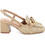 B-Nice Γόβες Slingback με Χοντρό Χαμηλό Τακούνι Μπεζ 1511-1