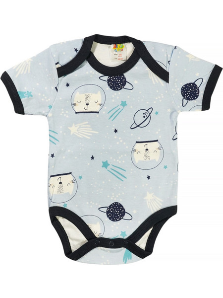Biyo Kids Astronaut Teddy Φορμάκι Εσώρουχο Κοντομάνικo για Αγόρι Γαλάζιο 40228