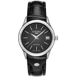 Roamer Superior Γυναικείο Ρολόι με Μαύρο Δερμάτινο Λουράκι R508856415505