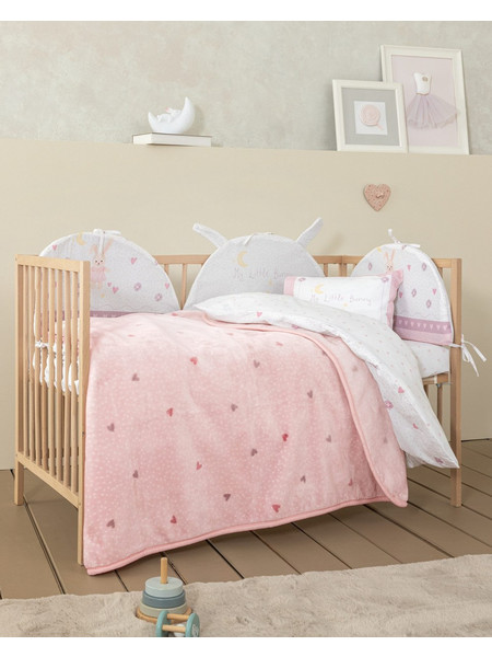 Nima Sweetheart Κουβέρτα Κούνιας Βελουτέ 110x140 Ροζ
