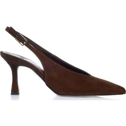Sante Γόβες Slingback με Λεπτό Χαμηλό Τακούνι Σοκολατί 26-615-15
