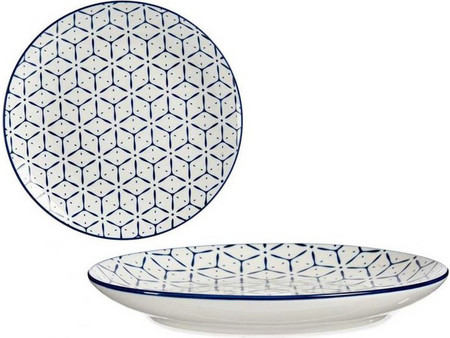 Plastona Blue Greek Πιάτο Ρηχό Πορσελάνης 24cm 029.87237