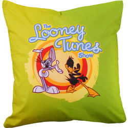 Viopros Looney Tunes 10 Παιδικό Διακοσμητικό Μαξιλάρι 100% Βαμβάκι Lime 40x40cm
