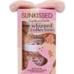Sunkissed Gingerbread & Vanilla Whipped Collection Butter Whip Sweet Vanilla Body Butter 290gr + Gingerbread Soap & Scrub 290gr + Fluffy Headband
