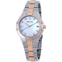 Bulova Prestige Γυναικείο Ρολόι με Ασημί Μεταλλικό Μπρασελέ 98P235