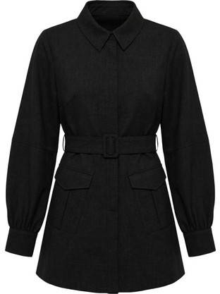 Funky Buddha Mini Καθημερινό Φόρεμα Σεμιζιέ Μαύρο FBL014-118-13