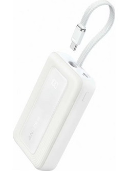 Anker Zolo Wireless Power Bank 20000mAh 30W με Ενσωματωμένο Καλώδιο USB-C Quick Charge 3.0 & Power Delivery White