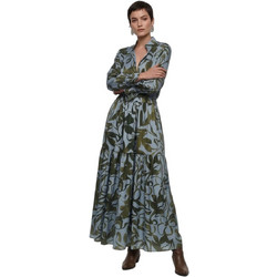 Helmi Maxi Βραδινό Φόρεμα Floral Χακί 58-05-004