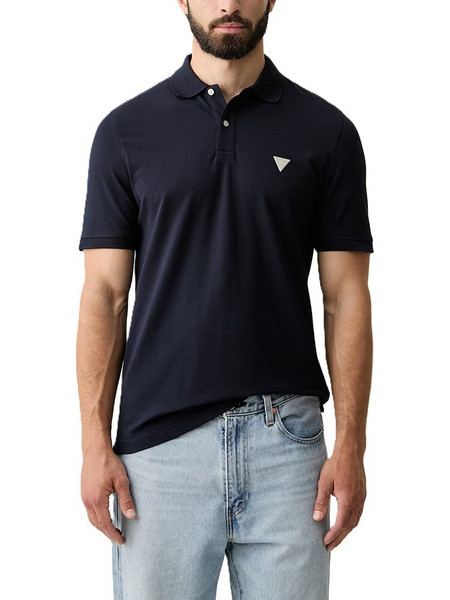 Guess Ανδρική Μπλούζα Polo Κοντομάνικη Navy Μπλε M6YP60K4388
