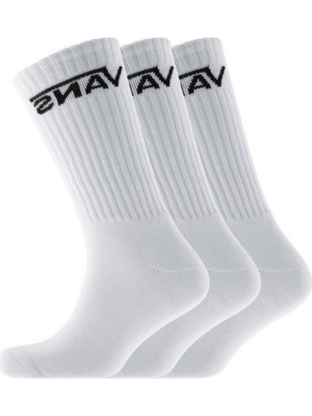 Vans Ανδρικές Κάλτσες Ψηλές Λευκές 3Pack VN000XRZWHT