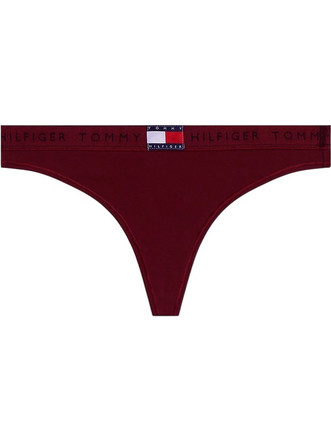 Tommy Hilfiger Βαμβακερό Γυναικείο String Μπορντό UW0UW06682-XJS