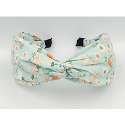 RO Accessories Στέκα Μαλλιών Υφασμάτινη Floral Κυπαρισσί 14-0119