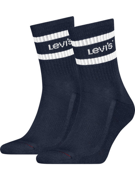 Levi's Ανδρικές Κάλτσες Ψηλές με Σχέδια Navy Μπλε 2Pack 701239479-004