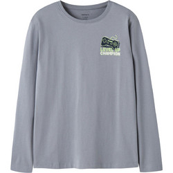 Name It Level Up Παιδικό T-Shirt Μακρυμάνικο Γκρι 13259688-TRADE