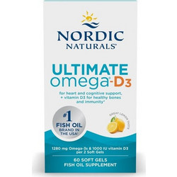 Nordic Naturals Ultimate Omega D3 Ιχθυέλαιο 1280mg 60 Μαλακές Κάψουλες
