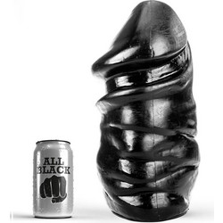 All Black Ρεαλιστικό Dildo με Βεντούζα 33cm Μαύρο