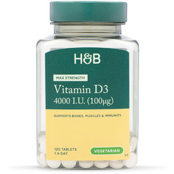 Holland & Barrett Vitamin D3 4000IU 120 Ταμπλέτες