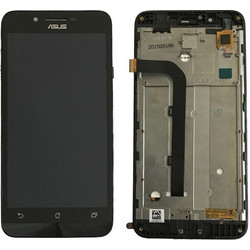 Γνήσιο Original Asus ZenFone GO ZC500TG LCD Display Screen Οθόνη + Touch Screen Digitizer Μηχανισμός Αφής + Frame Front Cover Πλαίσιο Black