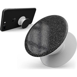 Pop Socket Mobile Stand & Holder for Smartphones & tablet - Black Glitter