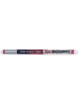 Στυλό Roller Tenfon υγρής μελάνης 0.5mm Fine Black-Red με καπάκι - Κόκκινο - Χρώμα Γραφής Κόκκινο TF20103