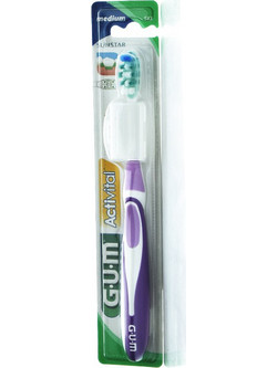 Gum Activital 583 Compact Medium Οδοντόβουρτσα Μωβ