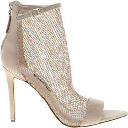Nine West GOTBANK2 Γυναικεία Πέδιλα Suede Εκρού με Λεπτό Ψηλό Τακούνι