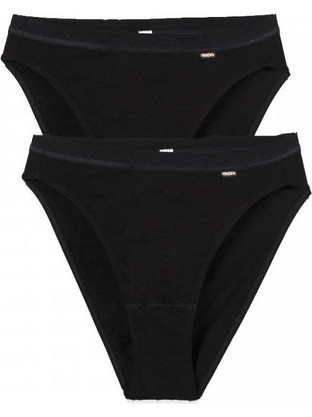 Minerva Βαμβακερά Ψηλόμεσα Γυναικεία Brazil Μαύρα 2Pack 90-89890-45