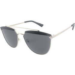 Enzo PT28021 D01-P12 Ανδρικά Γυαλιά Ηλίου Aviator Μεταλλικά Ασημί με Μαύρο Φακό