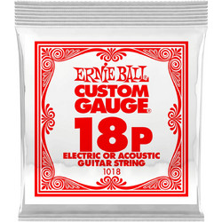 Ernie Ball 1018 Χορδή Ηλεκτρικής / Ακουστικής Κιθάρας Plain Steel 18"