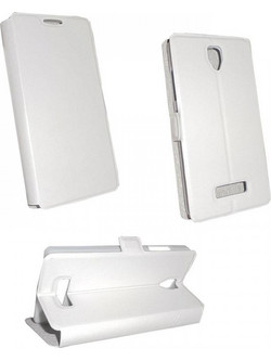 Volte-Tel PU Leather Book-Stand Θήκη White (Lenovo A2010)